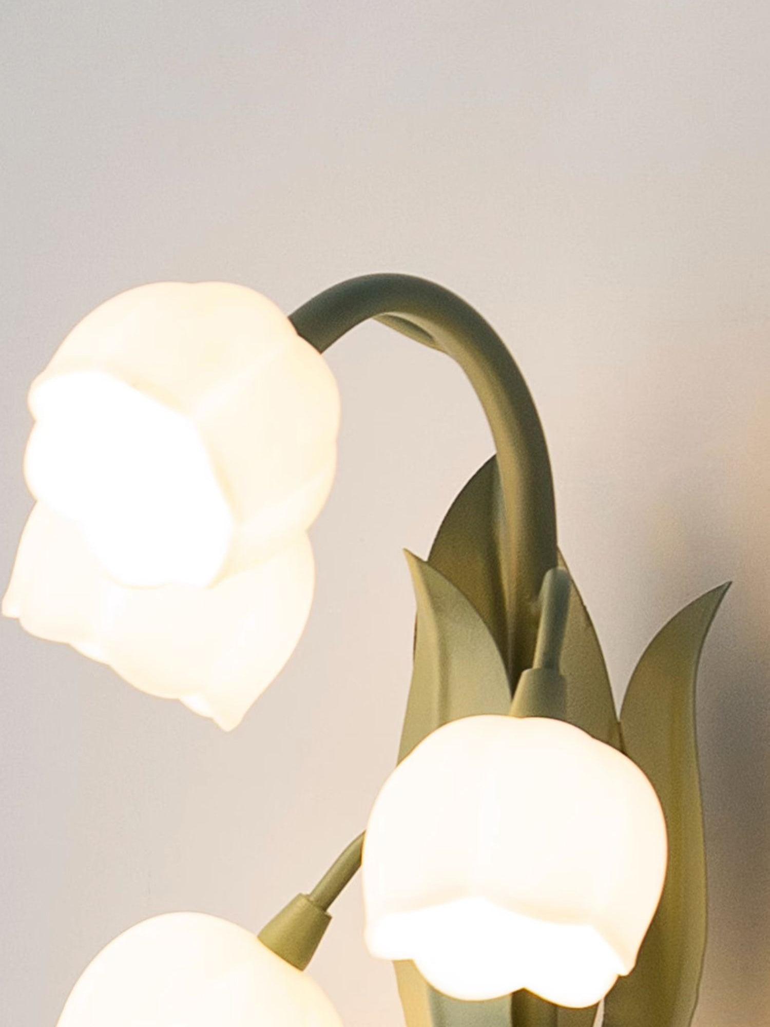 Wall Lamp Metal G4 7.3 in Green Orchid Leaves Bedroom Living Room Decorative Light Three-Color Changing | Thomler