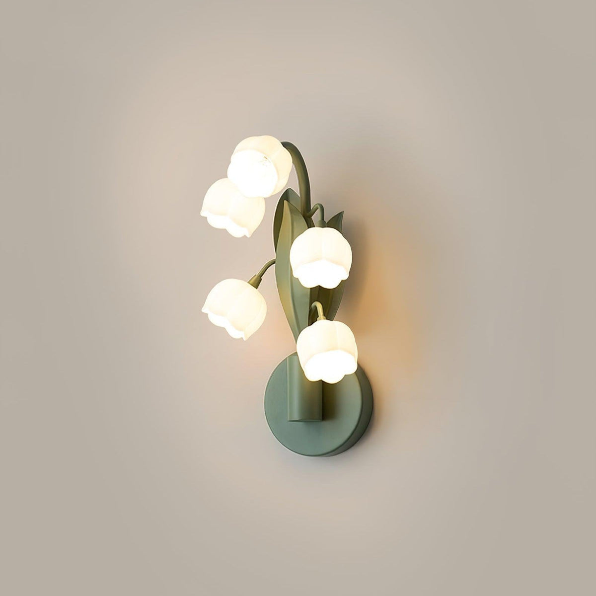 Botanical Leaf Accent Sconce with Orchid-Inspired Design for Bedroom & Hallway | Indoor Hardwired Fixture for Living Spaces | Metal & | Thomler