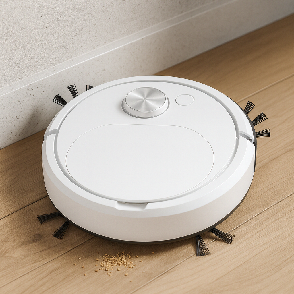 Robotic Vacuum Cleaner for Hard Floors & Low-Pile Carpet – Auto-Docking, Obstacle Detection, 60-Min Runtime | Thomler