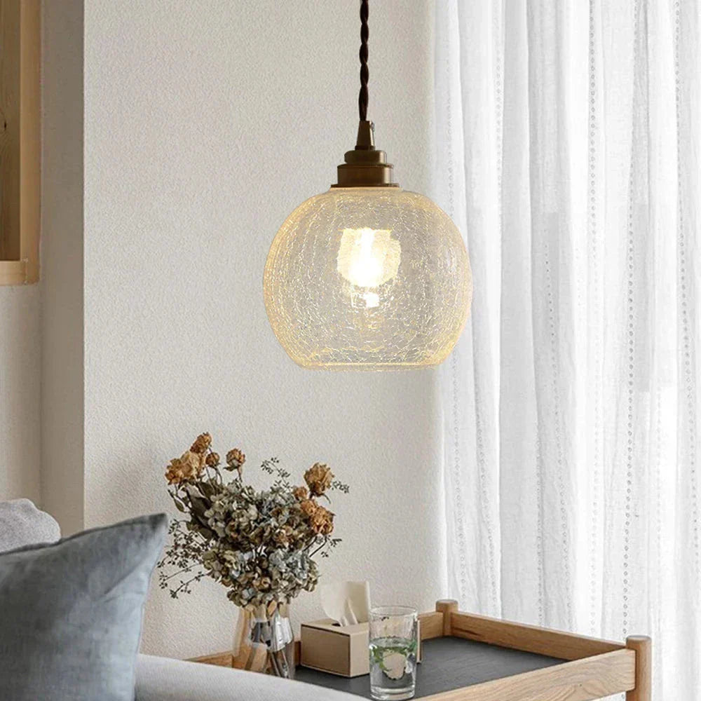 Pendant Light Crystal Glass 15.0 cm Scandinavian Dining Room Kitchen Island Hanging Ceiling Lamp E27 Retro Living Room | Thomler