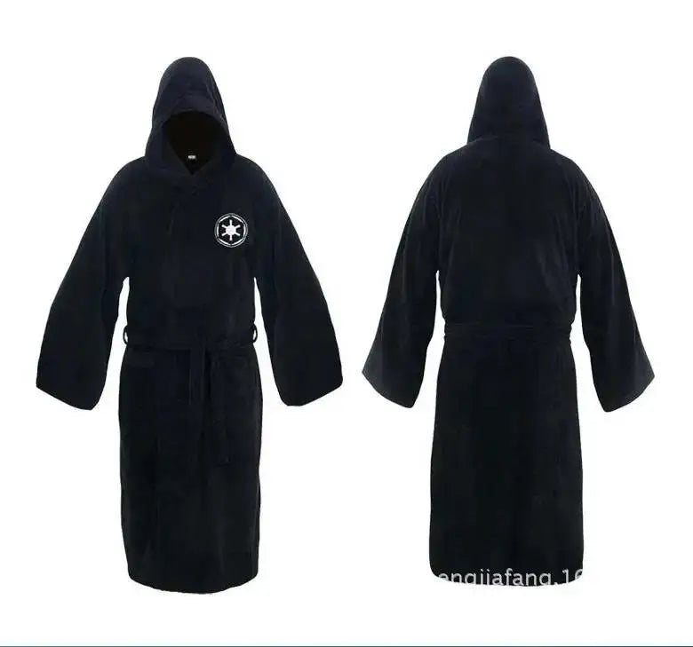 Hooded Fleece Robe for Men – Thick Winter Bathrobe with Hood – Plush Full-Length Loungewear for Cold Nights at Home | Thomler