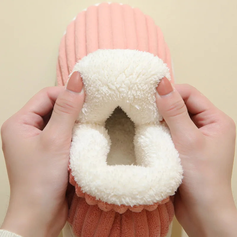 Plush Faux Fur House Slippers – Cozy Indoor Slide-On for Women & Men, Cushioned Footbed, Non-Slip Rubber Sole for Winter Loungewear | Thomler
