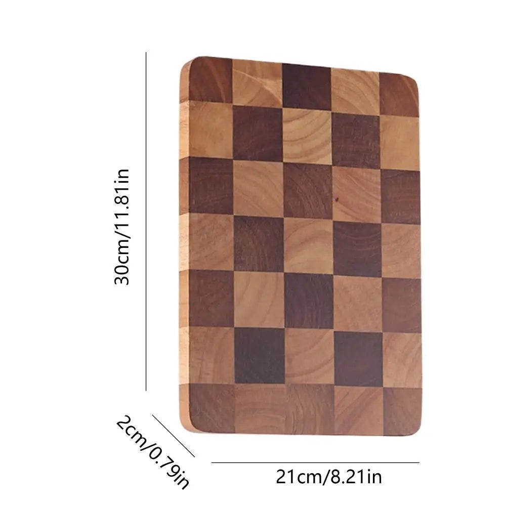 Checkerboard Beechwood Cutting Board for Everyday Kitchen Use, Thick Hardwood Chopping Block for Vegetables and Meat | Thomler