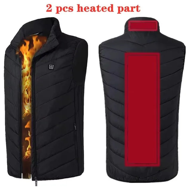 USB-Powered Infrared Body Warmer Gilet with Multiple Warmth Zones for Outdoor Activities & Winter Layering in Men's Sizes Up to 5XL | Thomler