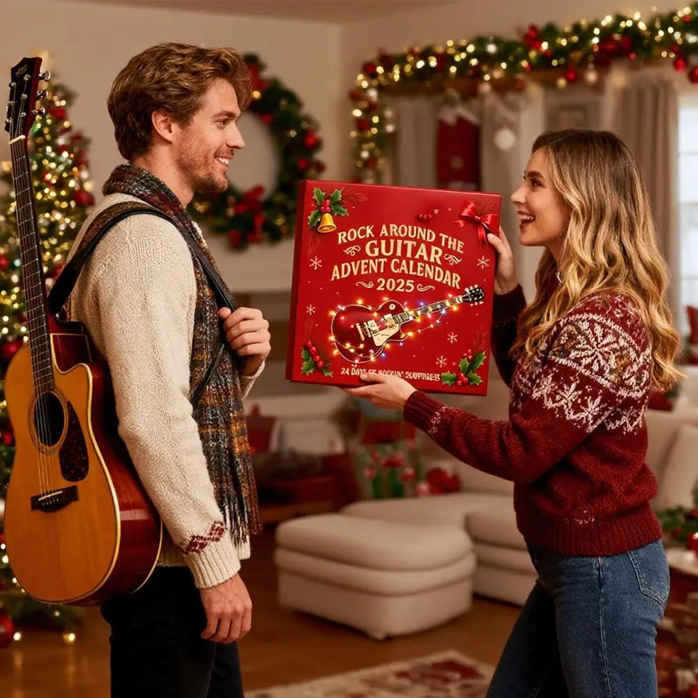 Guitar-Themed Countdown Calendar with 24 Daily Surprises – Music Gifts for Kids & Teens | Thomler