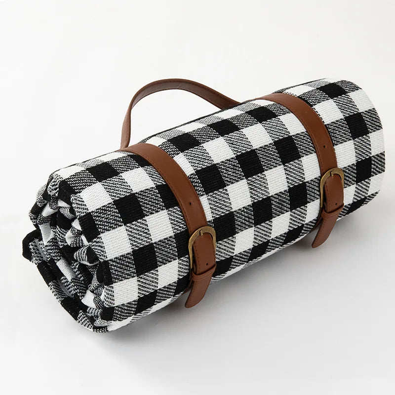 Waterproof Picnic Blanket with Shoulder Strap – Foldable Beach & Park Mat for Outdoor Adventures | Thomler