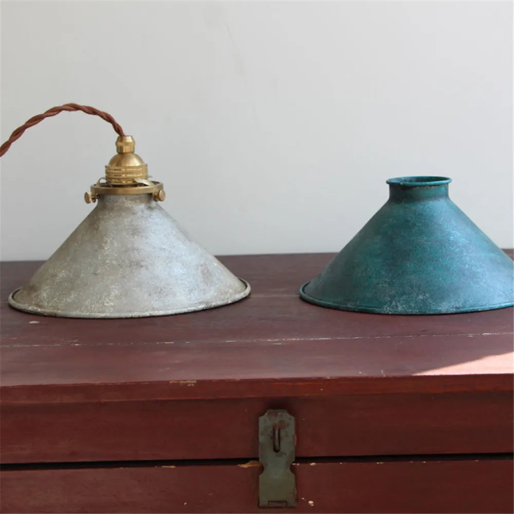 Pendant Light Iron 13.8 in Blue Adjustable Kitchen Island Dining Industrial Vintage Hanging Ceiling Lamp | Thomler