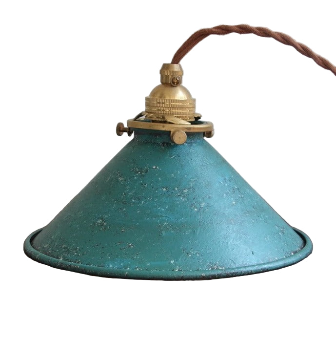 Pendant Light Iron 13.8 in Blue Adjustable Kitchen Island Dining Industrial Vintage Hanging Ceiling Lamp | Thomler