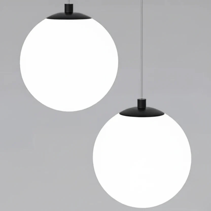 Modern Glass Drop Ceiling Fixture with Integrated LED Lighting for Dining Room & Bedroom | Thomler