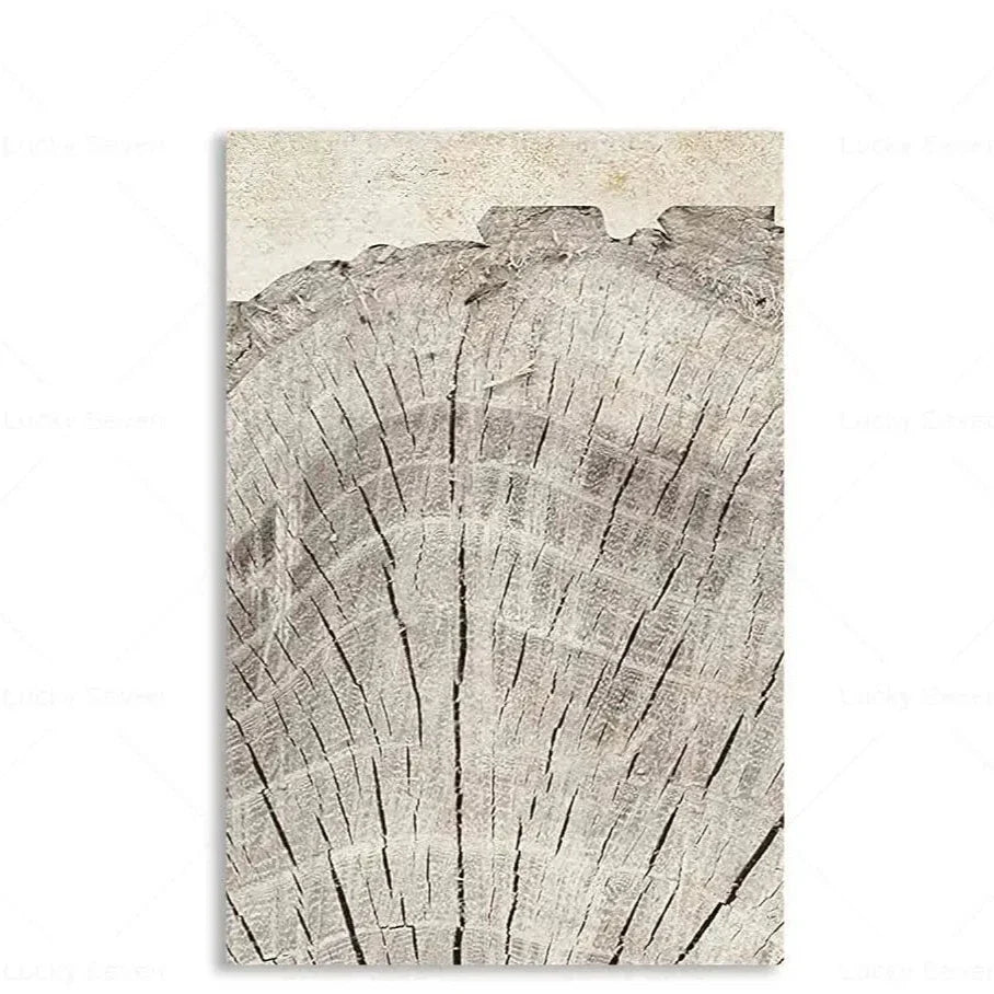 Canvas Wall Art Polyester 24 in x 18 in Tree Rings Abstract Home Décor Rustic Modern Artwork | Thomler