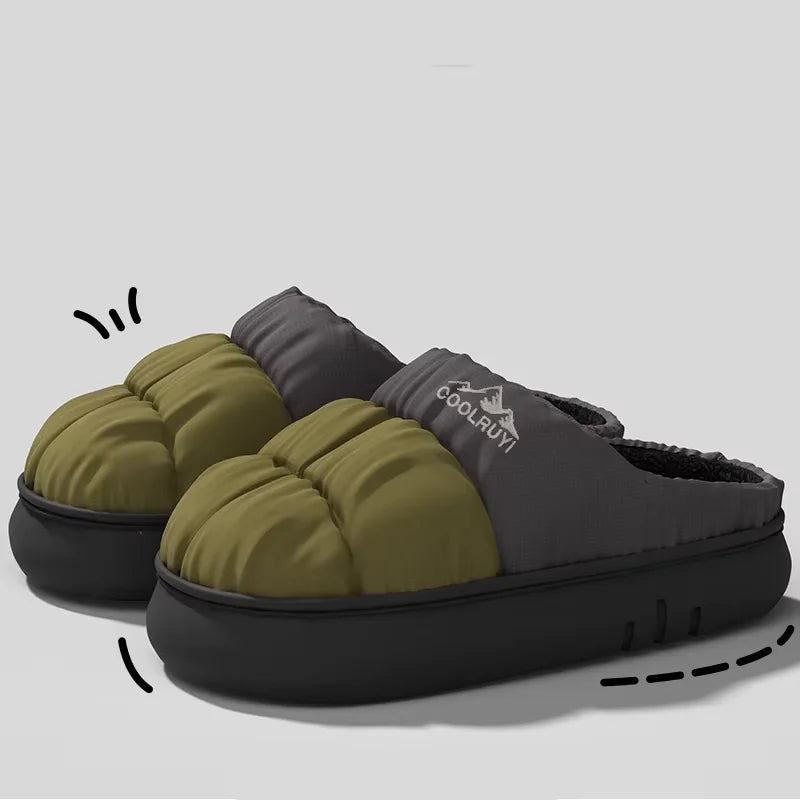 Insulated Cushioned House Slippers for Women – Plush Indoor/Outdoor Footwear with Non-Slip Sole & Water-Resistant Upper | Thomler
