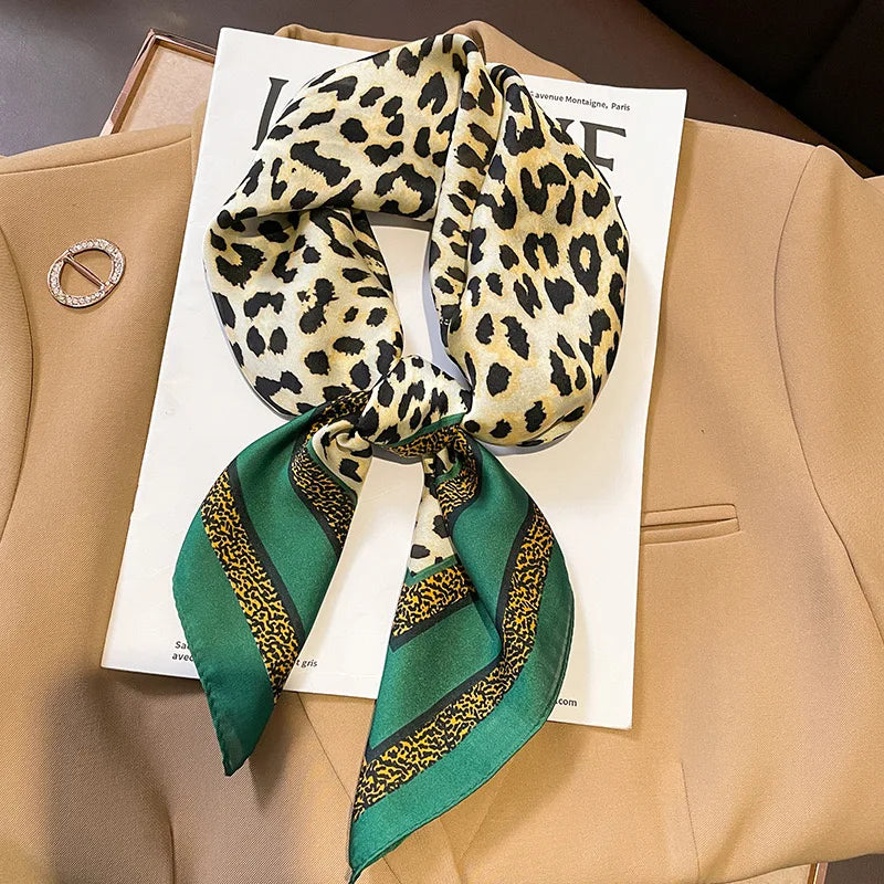 Equestrian Print Satin Square Scarf Neck Wrap Hair Accessory Head Covering 28 Inch Fashion Versatile Women's Silk-Feel Lightweight Bandana | Thomler