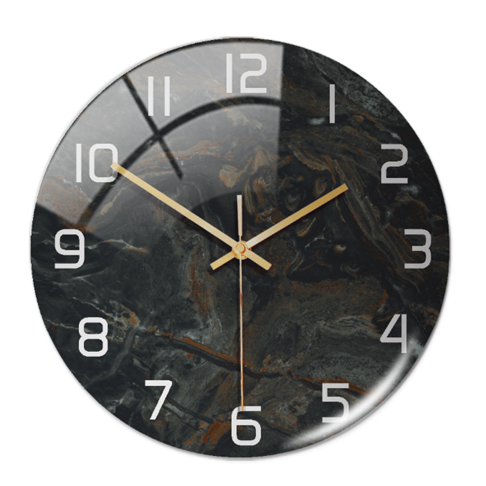 Silent Wall Clock Round Metal Frame Minimalist Quiet Sweep Non-Ticking for Living Room Bedroom Office Home Decor Modern Decorative Timepiece | Thomler