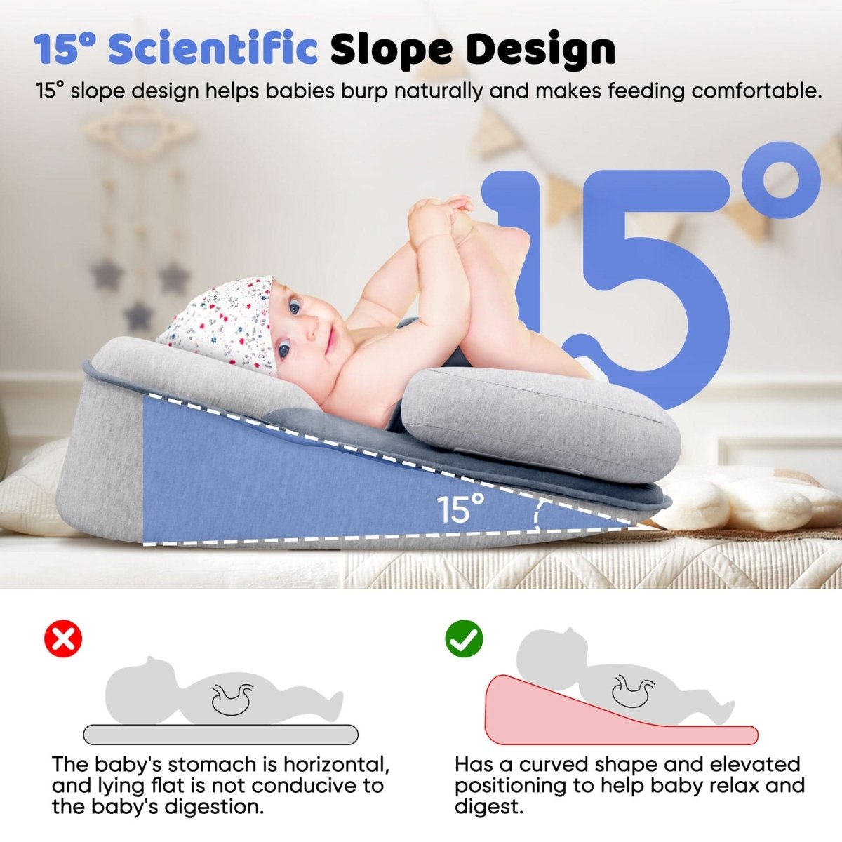 Infant Head-Shaping Sleep Pillow – Pediatrician-Backed Ergonomic Baby Support for Crib & Bassinet | Thomler