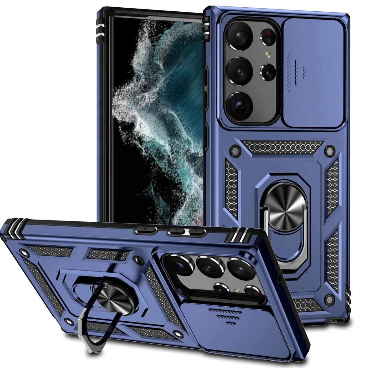 Protective Stand Case with Lens Guard for Samsung Galaxy S23 Series – Hands-Free Viewing & Drop Protection | Thomler