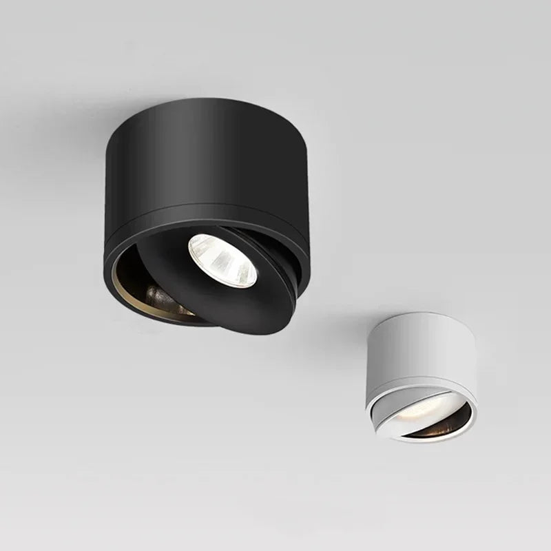 Ceiling Spotlight Aluminium 11.2 cm Adjustable Black White Living Room Kitchen Accent Lighting Rotatable Dimmable LED Surface Mounted | Thomler