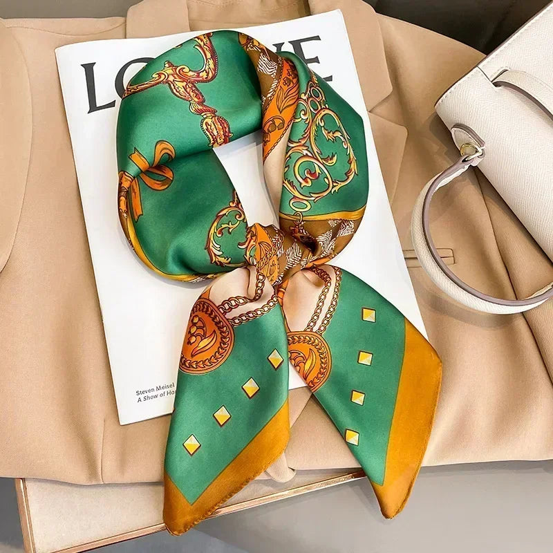 Satin Square Scarf for Women – Multi-Purpose Accessory for Hair, Neck, Bag & Headwrap | Thomler