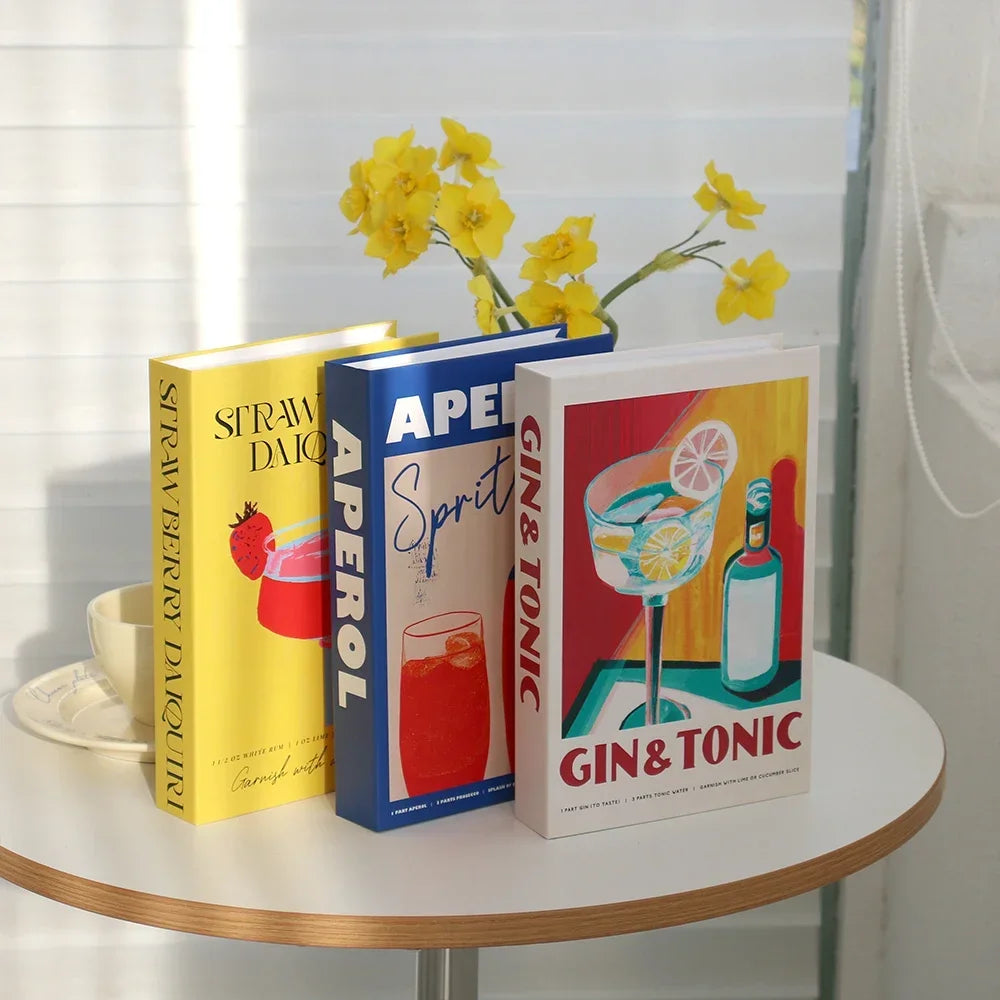 Decorative Faux Books Cardboard Foldable Set Of 3 Living Room Coffee Table Styling Bookshelf Display Interior Decor | Thomler