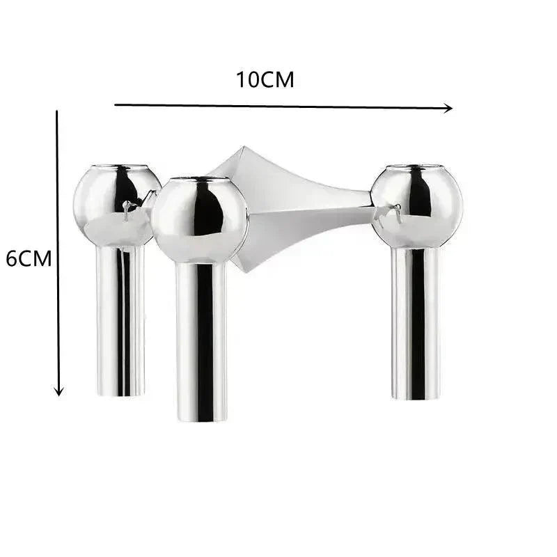 Geometric Metal Candle Holder - Modular Stacking Candelabra for Tables & Centerpieces - Modern Minimalist Decor | Thomler