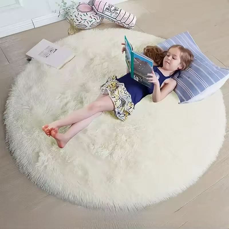 High-Pile Shag Area Rug – Soft Floor Mat for Bedrooms, Living Spaces & Nurseries – Non-Slip Backing – Contemporary Home Decor Accent | Thomler