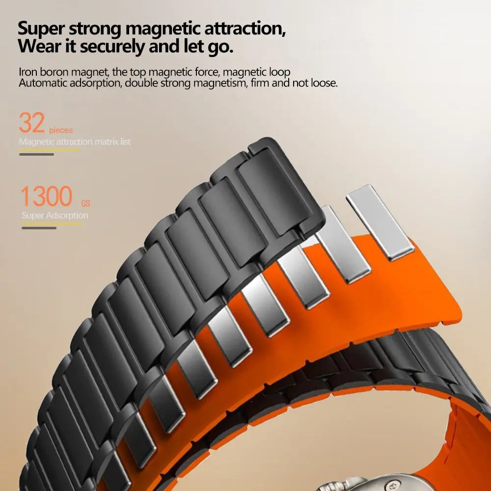 Stretchy Magnetic Sport Watch Strap with Quick-Adjust Fit for 38/40/41mm & 42/44/45/46/49mm Smartwatch Models | Thomler