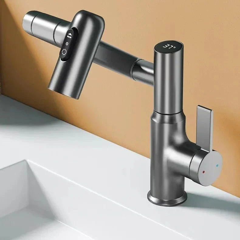 Smart Kitchen Faucet with LED Temperature Display – 360° Swivel Single Handle Sink Mixer Tap for Kitchen & Bathroom | Thomler
