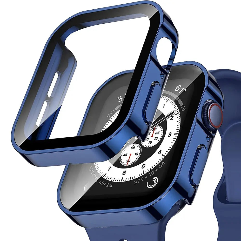 Snap-On Full-Coverage Screen & Body Shield for Apple Watch Series 4-9 – Tempered Glass & PC Armor | Thomler