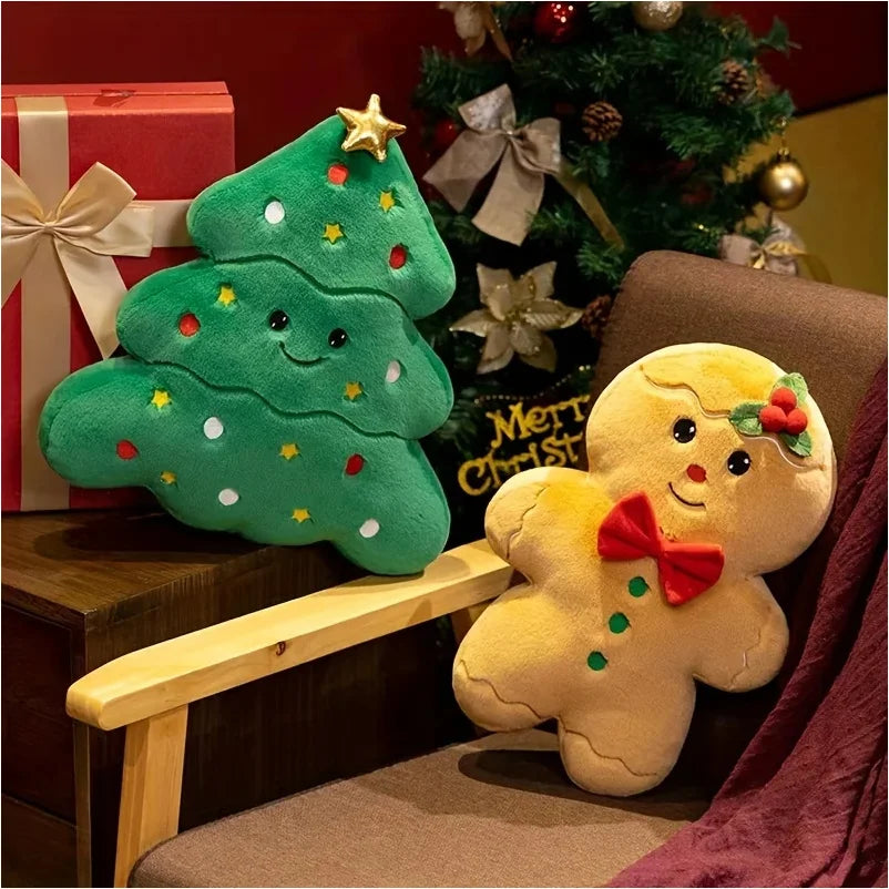 Holiday Plush Throw Pillow – Festive Character Cushion for Christmas & New Year Home Decor | Thomler