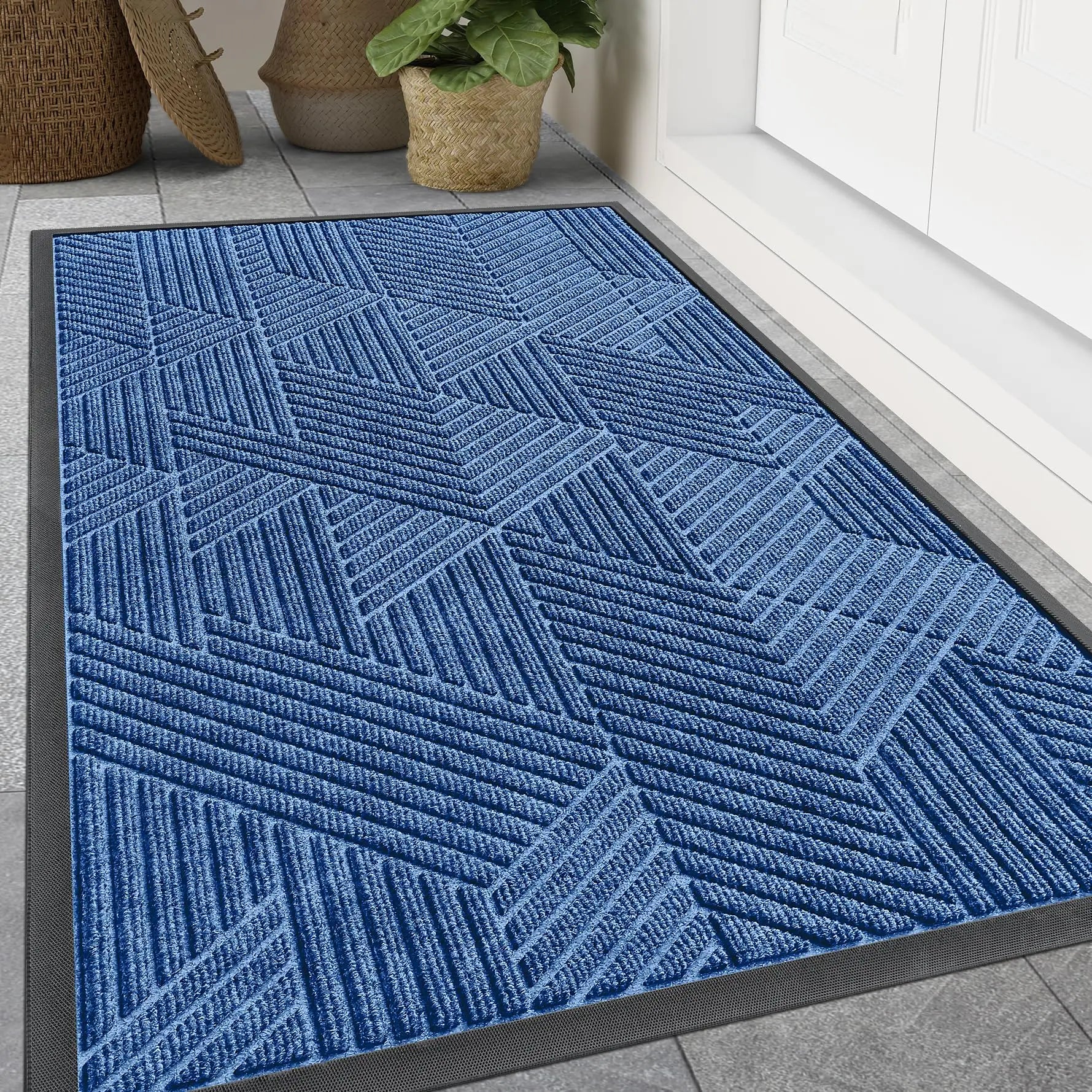 Entryway Rug Non-Slip Absorbent Indoor Outdoor Welcome Mat for Front Door Hallway Patio Garage Apartment Entrance Home Decor | Thomler