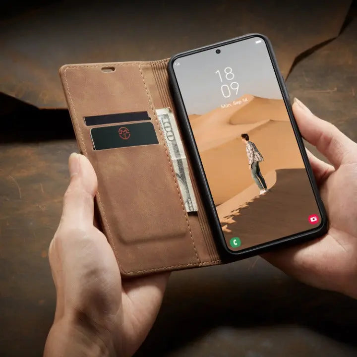 Leather Folio Phone Case with Card Slots – Samsung Galaxy S22, S22 Plus & S22 Ultra | Thomler