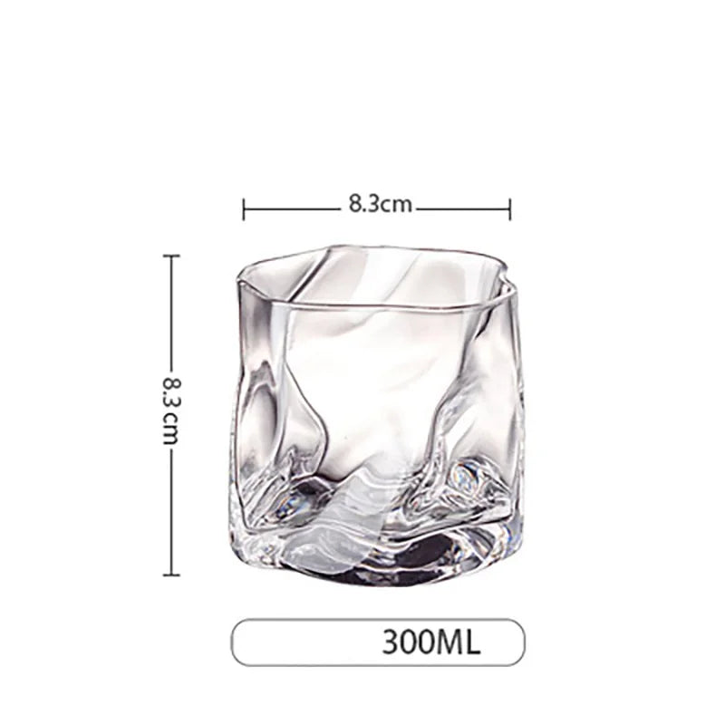 Whiskey Glass Set High-Quality 10 oz Textured Clear Glass Barware Tasting Gift | Thomler