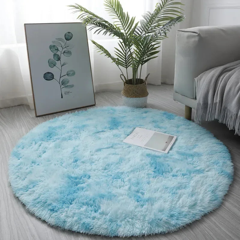 Round Shag Area Rug with 1.8-Inch High Pile – Cushioned Floor Mat for Living Room, Bedroom & Kids Spaces | Thomler