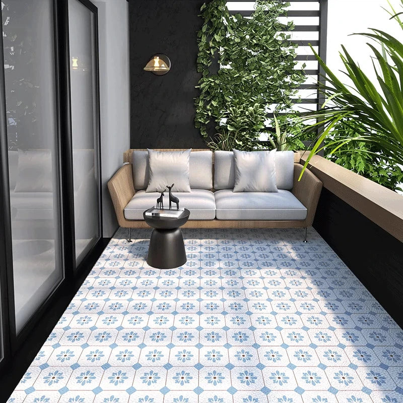 Waterproof Indoor Outdoor Floor Mat Anti-Slip PVC Vinyl Runner for Kitchen Entry Hallway Living Room Non-Skid Washable Rug | Thomler