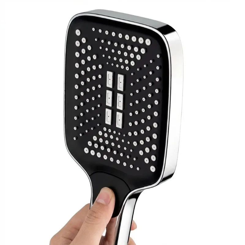 Square Rain Shower Head with 3 Spray Modes & Water-Saving Technology for High-Pressure Flow | Thomler