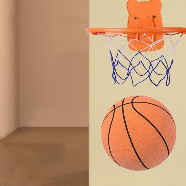 Quiet Indoor Basketball with Soft Bounce for Apartments, Kids' Rooms & Home Training | Silent Play | Thomler
