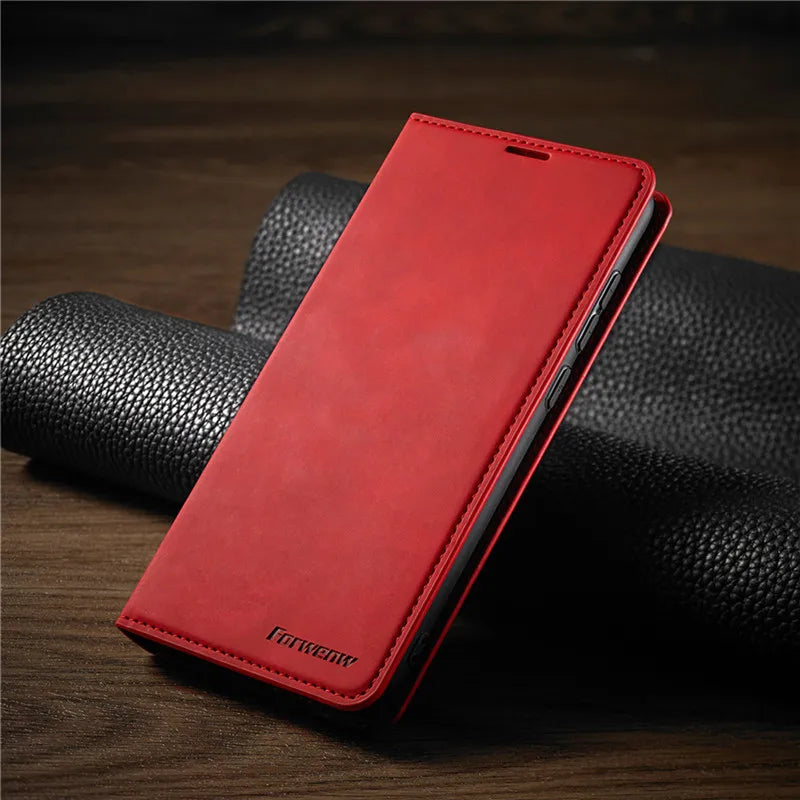 Magnetic Leather Flip Case for iPhone with Snap Closure and Full Body Protection for Daily Use | Thomler