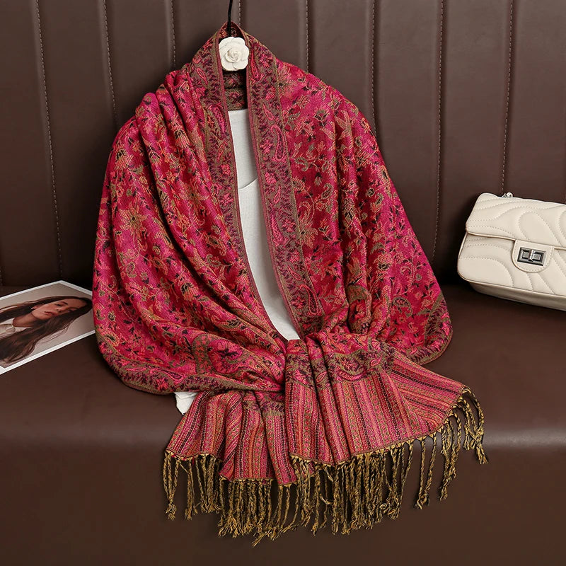 Soft Cotton-Blend Winter Wrap Scarf for Women – Lightweight Shawl for Fall & Cold Weather | Thomler