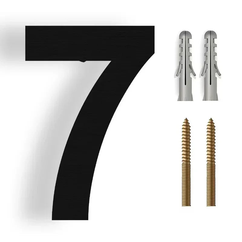 3D Floating House Number Modern Stainless Steel Outdoor Weather Resistant Wall Mount Address Sign for Front Door Entrance Home Office | Thomler