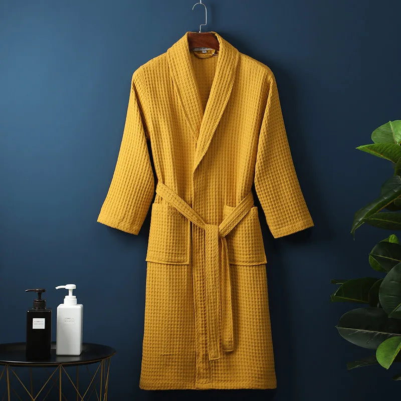 Soft Cotton Bathrobe for Women & Men – Cozy Lounge Robe After Shower Spa Hotel Home – Breathable Comfort Fit Loungewear | Thomler
