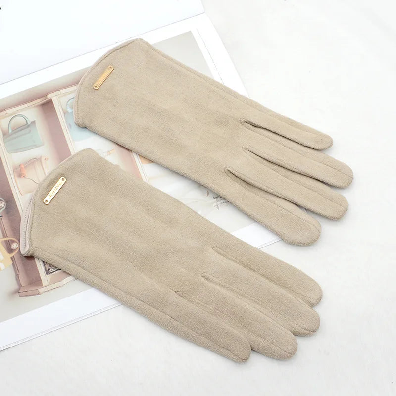 Touchscreen Winter Gloves – Windproof Faux Suede with Full Finger Coverage for Cold Weather | Thomler