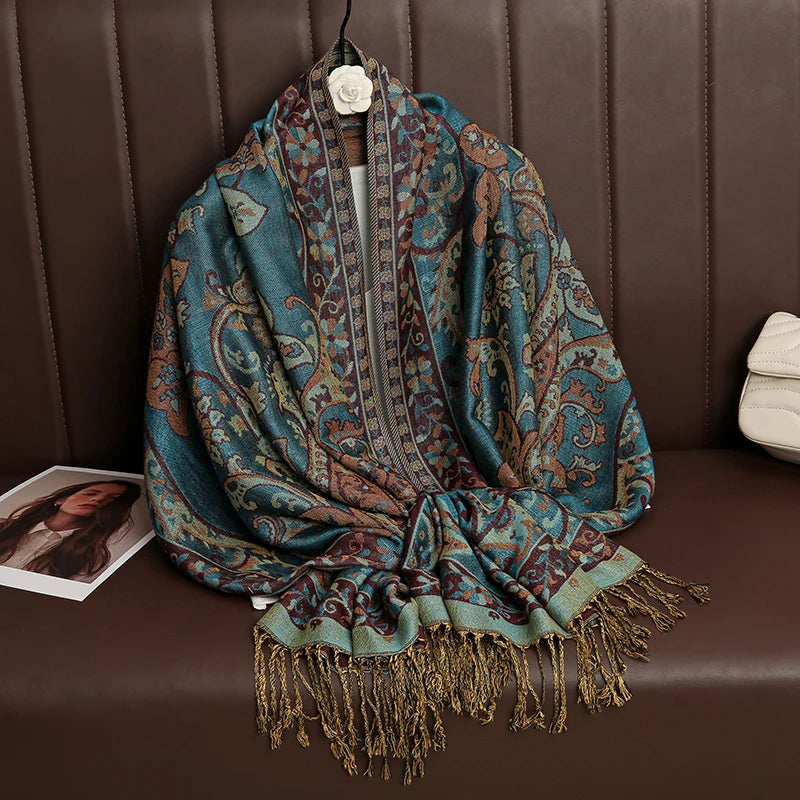 Soft Cotton-Blend Winter Wrap Scarf for Women – Lightweight Shawl for Fall & Cold Weather | Thomler