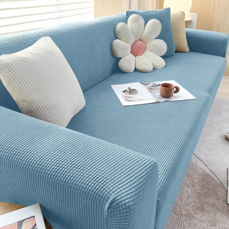 Stretchy Sofa Slipcover with Non-Slip Grip for Living Room – Fits 1 to 4 Seater Couches, Pet-Proof Furniture Protection | Thomler