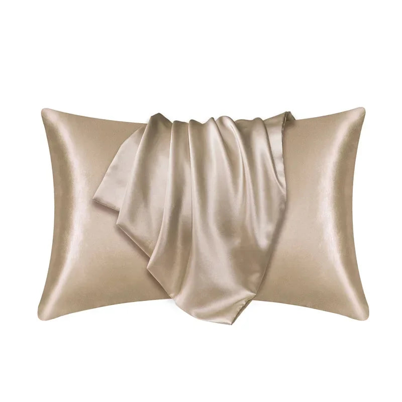 Pillowcase Mulberry Silk 50.0 x 70.0 cm Gold Bedroom Hair And Skin Cooling Sleep Cover Luxury Bedding | Thomler