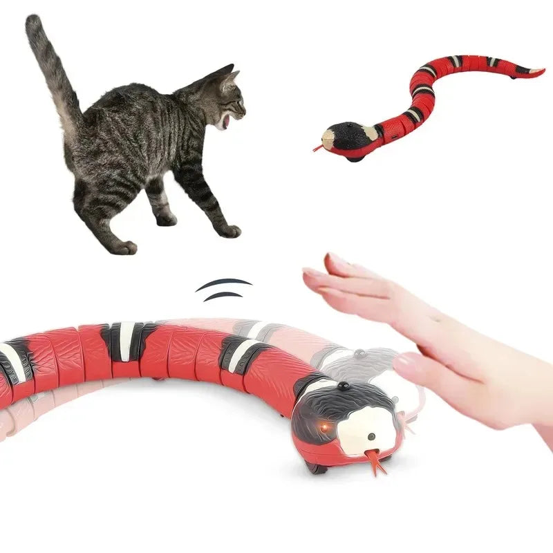 Hondenspeelgoed - Smart Sensing Interactieve katten speelgoed automatische elektronische slang katten plaagspel USB oplaadbare kitten speelgoed voor katten honden huisdieren