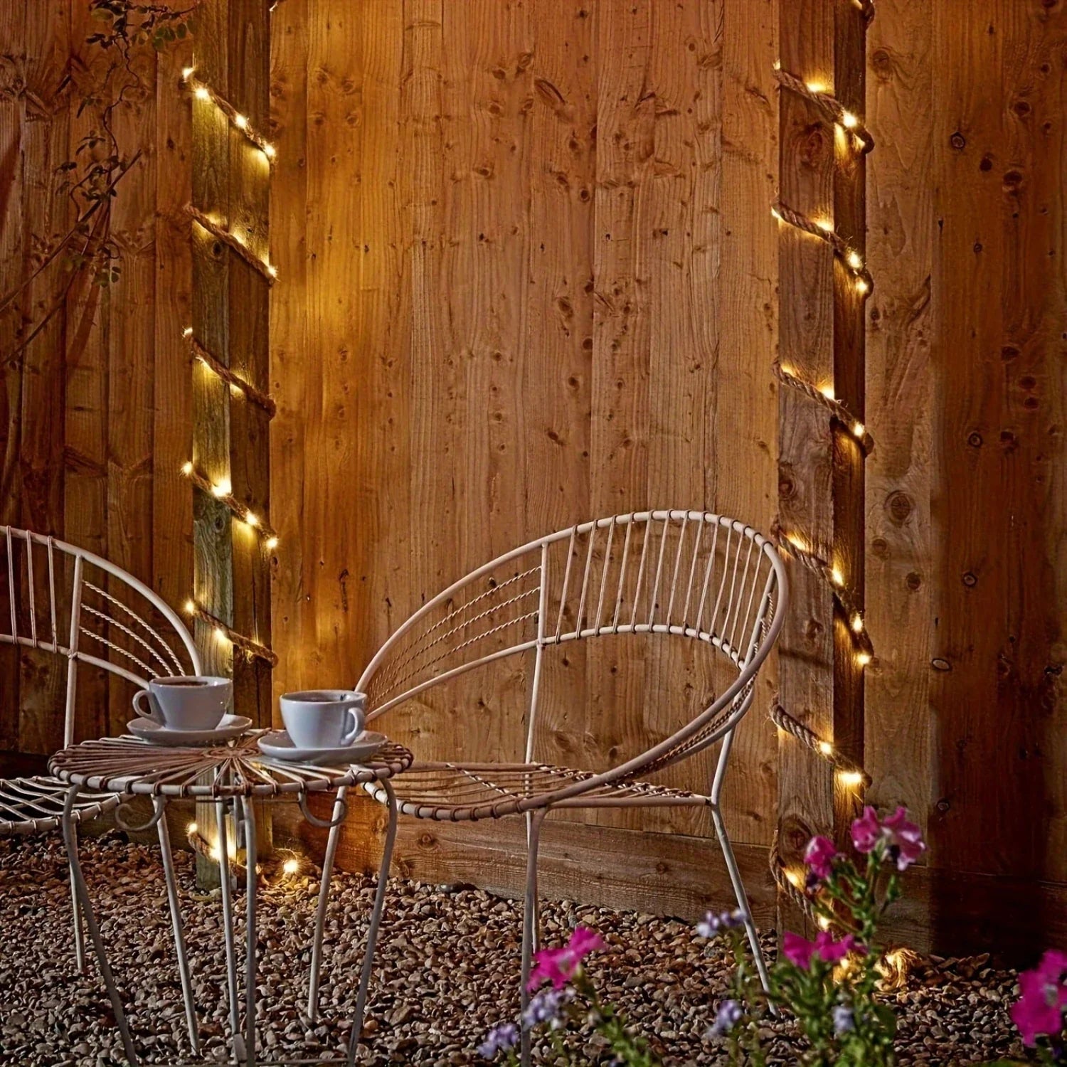 Outdoor Rope Light Hemp 16.4 ft Solar Powered 8 Colors Garden Patio Decoration | Thomler