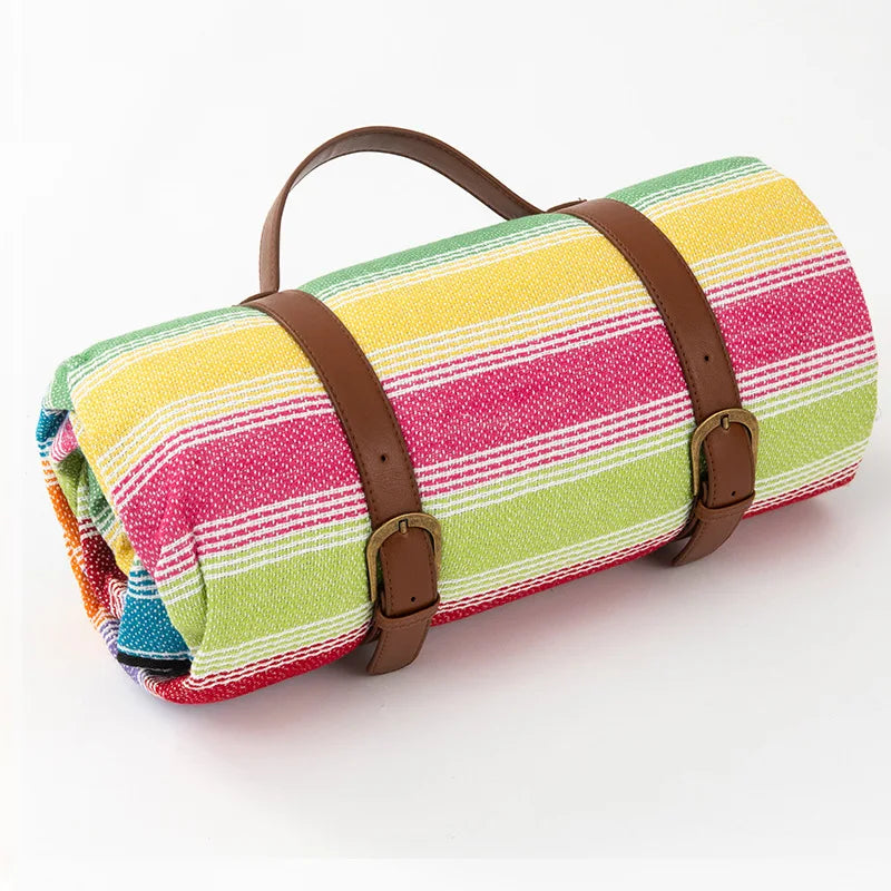 Waterproof Picnic Blanket with Shoulder Strap – Foldable Beach & Park Mat for Outdoor Adventures | Thomler