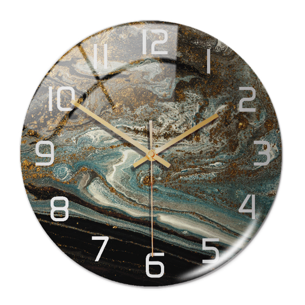 Silent Wall Clock Round Metal Frame Minimalist Quiet Sweep Non-Ticking for Living Room Bedroom Office Home Decor Modern Decorative Timepiece | Thomler