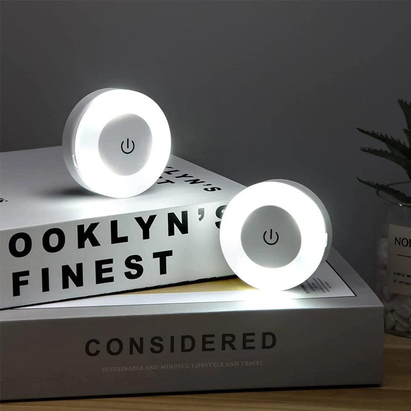 Rechargeable LED Night Light with Touch Control & Magnetic Base – Compact Round Glow for Hallways, Closets & Bedrooms | Thomler
