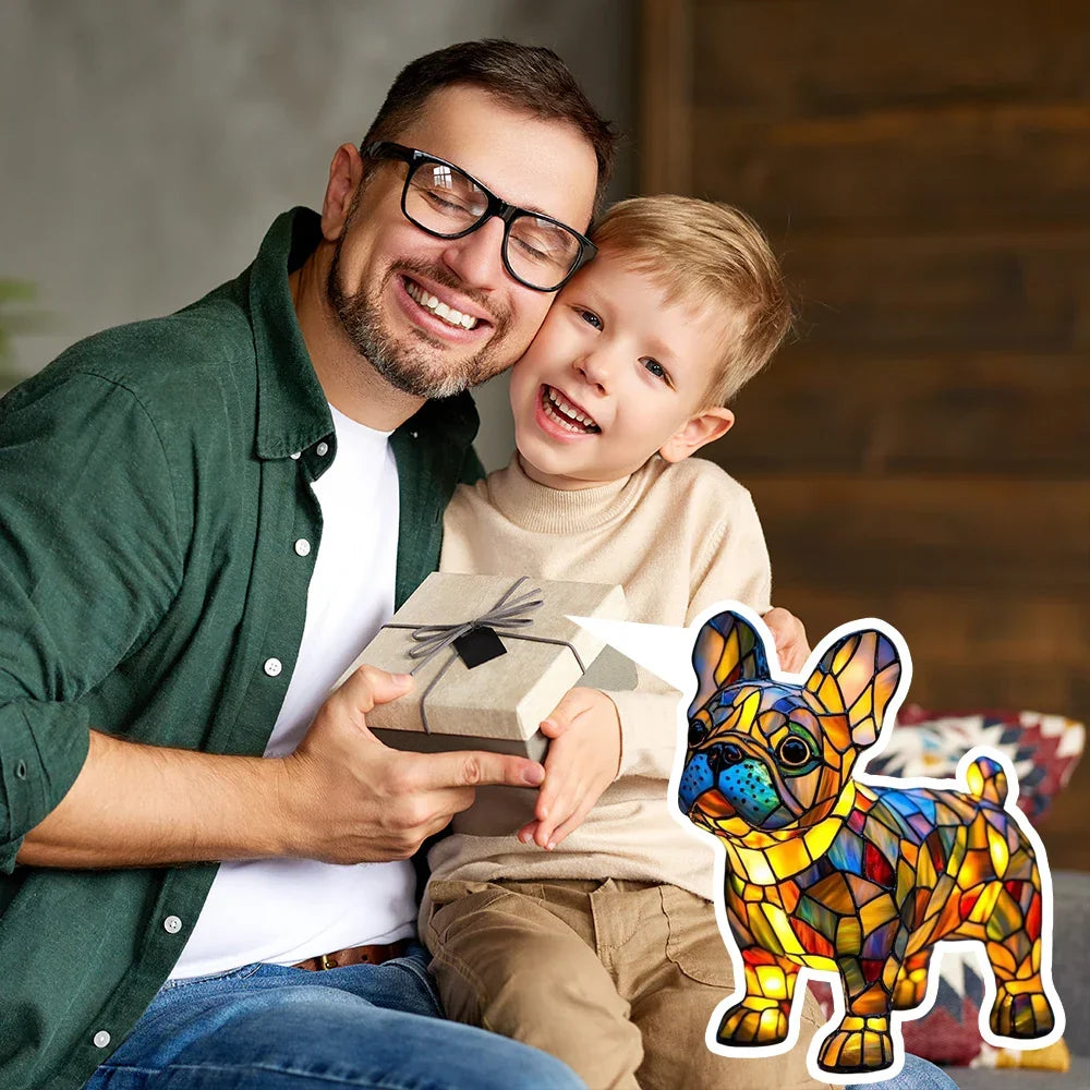Dog Night Light Sculpture – Handcrafted LED Animal Lamp for Bedside, Nursery & Living Room Decor | Thomler