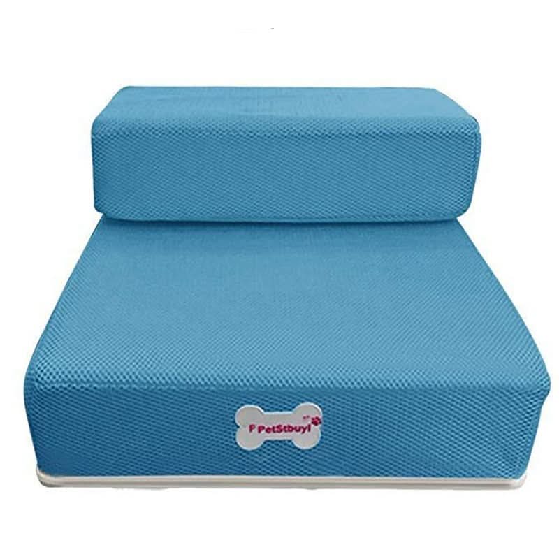 Foam Pet Steps with Anti-Slip Surface – Cushioned 2-Tier Ramp for Small Dogs & Cats | Thomler